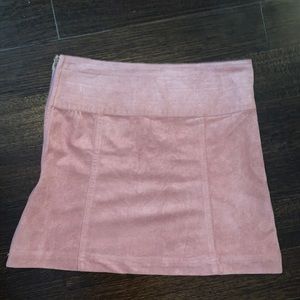 Pink velvet zip up skirt - MONO B